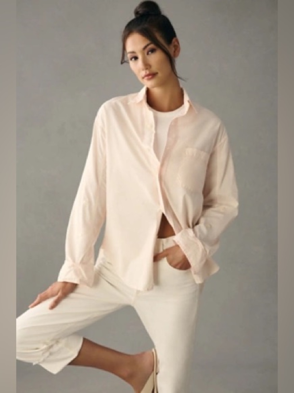 Citizens Of Humanity Pale Blush Kayla Button-Down Shirt